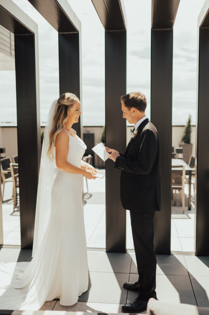 intimate wedding vows Iowa Photographer