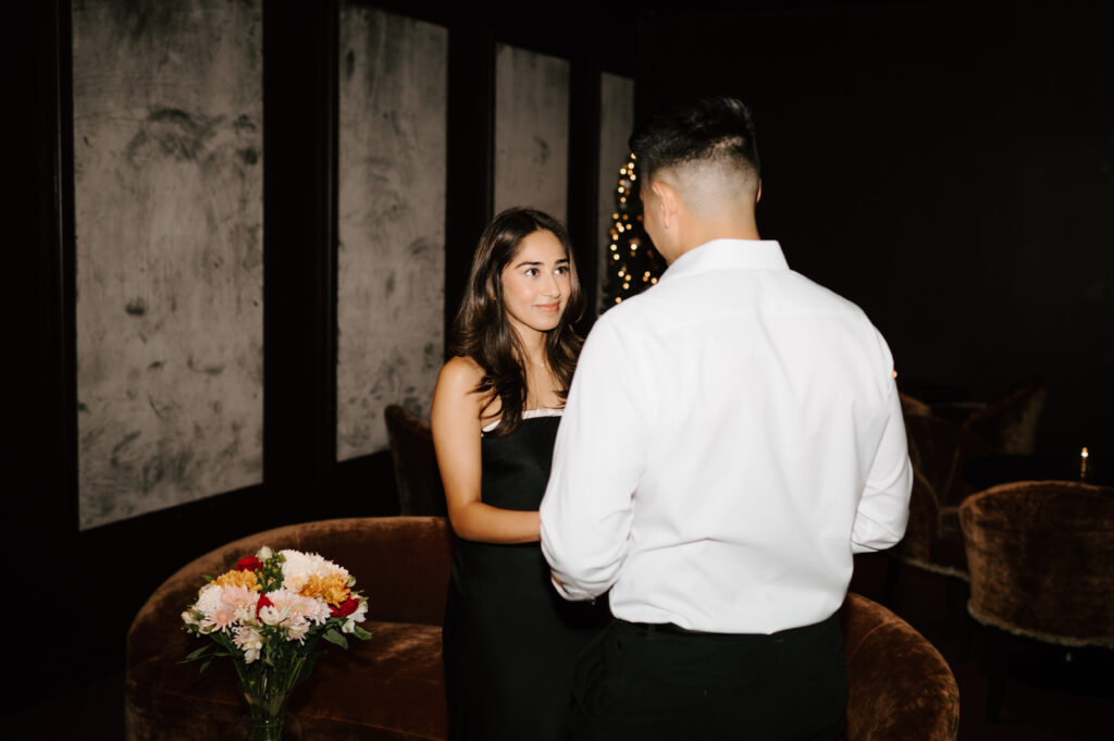 Houston Proposal at the River Oaks Theater by Alecca Synclair Photography