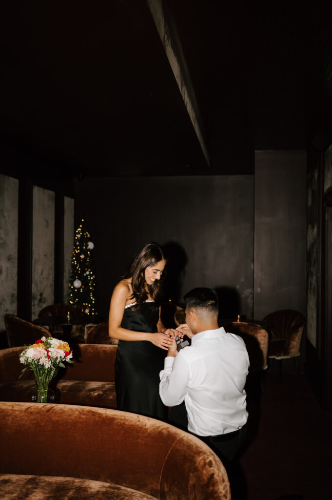 Houston Proposal at the River Oaks Theater by Alecca Synclair Photography