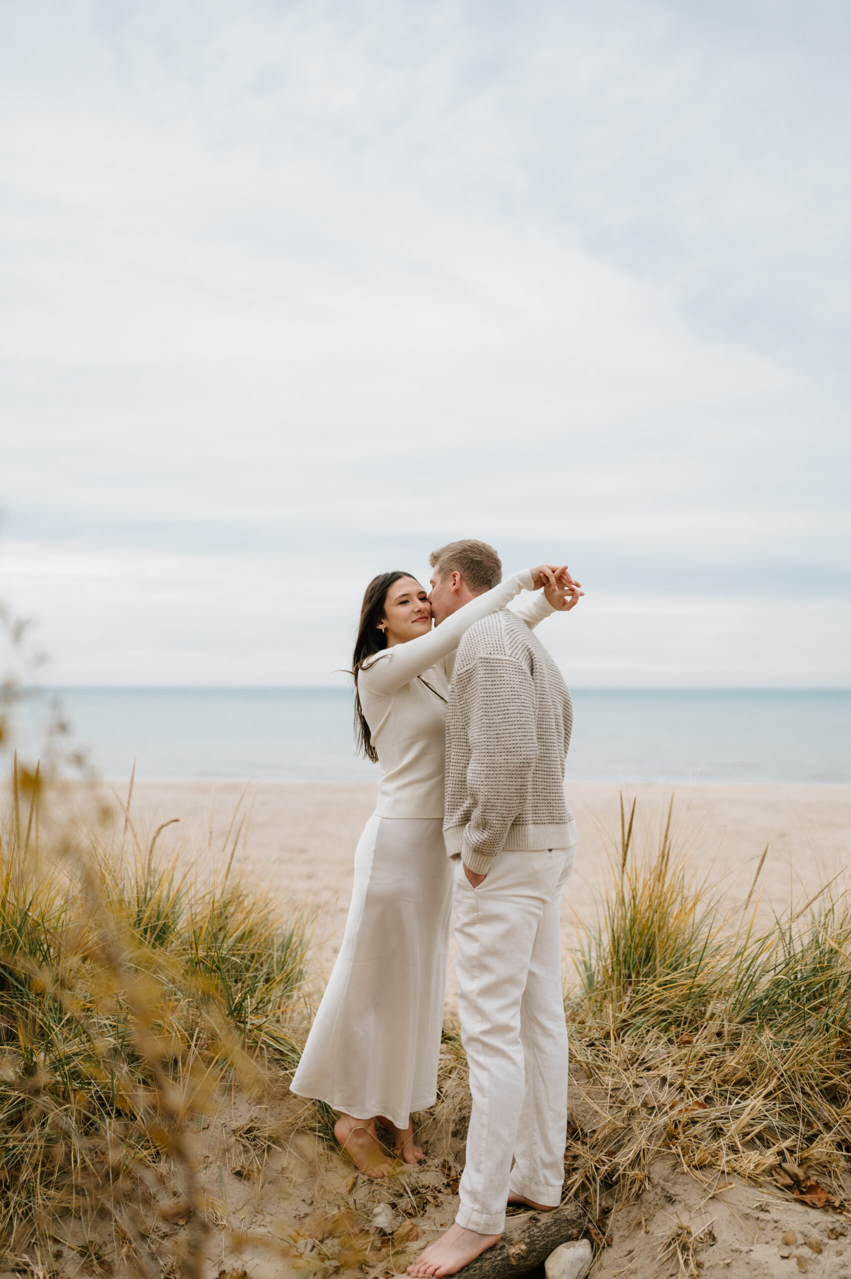 Chicago beach engagement session